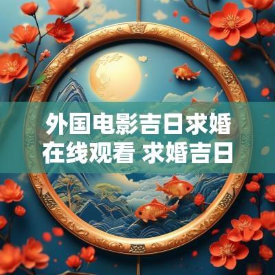外国电影吉日求婚在线观看 求婚吉日电影