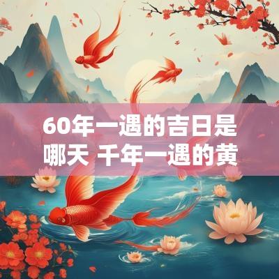 60年一遇的吉日是哪天 千年一遇的黄道吉日