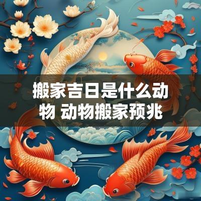 搬家吉日是什么动物 动物搬家预兆