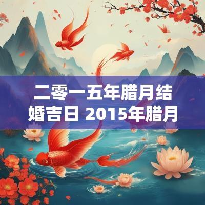 二零一五年腊月结婚吉日 2015年腊月结婚的吉日