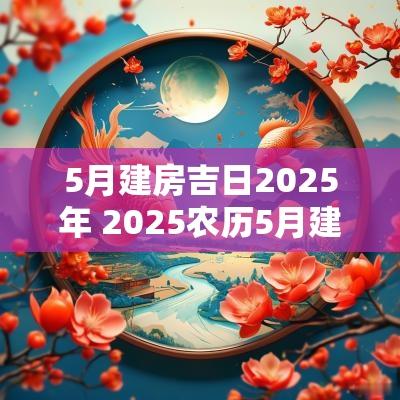 5月建房吉日2025年 2025农历5月建房吉日