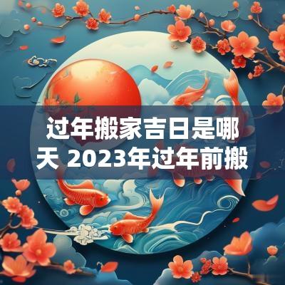 过年搬家吉日是哪天 2025年过年前搬家吉日