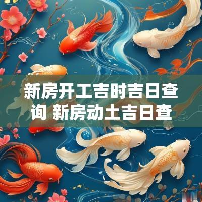 新房开工吉时吉日查询 新房动土吉日查询最新