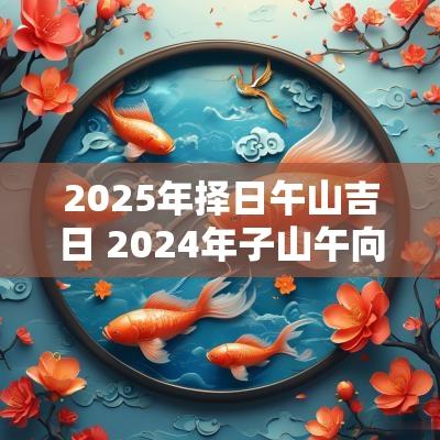 2025年择日午山吉日 2025年子山午向作灶吉日