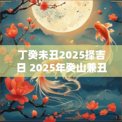 丁癸未丑2025择吉日 2025年癸山兼丑吉日