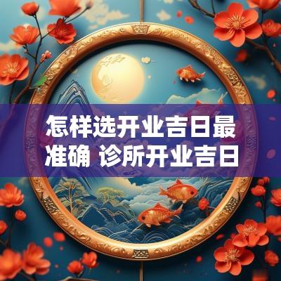 怎样选开业吉日最准确 诊所开业吉日如何选择