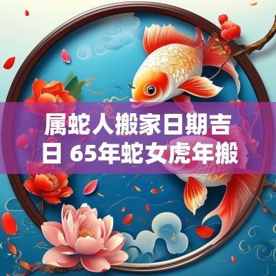 属蛇人搬家日期吉日 65年蛇女蛇年搬家吉日