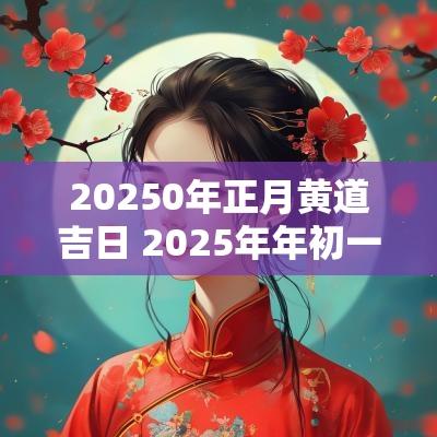 20250年正月黄道吉日 2025年年初一黄道吉日