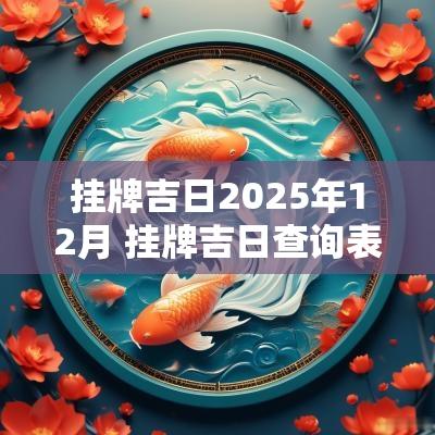 挂牌吉日2025年12月 挂牌吉日查询表