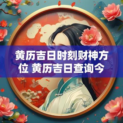 黄历吉日时刻财神方位 黄历吉日查询今日财神方向