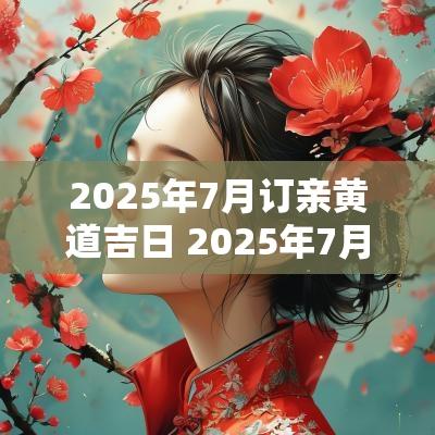 2025年7月订亲黄道吉日 2025年7月定亲吉日