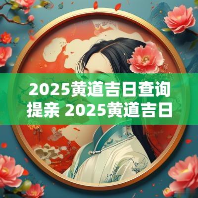 2025黄道吉日查询提亲 2025黄道吉日查询订婚