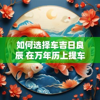 如何选择车吉日良辰 在万年历上提车怎么选择吉日