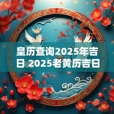 皇历查询2025年吉日 2025老黄历吉日查询表