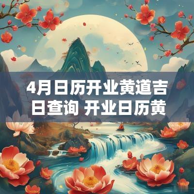 4月日历开业黄道吉日查询 开业日历黄道吉日查询