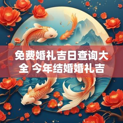 免费婚礼吉日查询大全 今年结婚婚礼吉日一览表