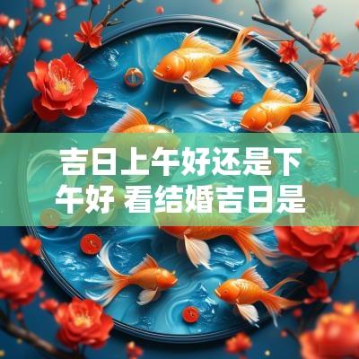 吉日上午好还是下午好 看结婚吉日是上午去还是下午去
