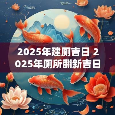 2025年建厕吉日 2025年厕所翻新吉日