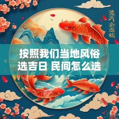 按照我们当地风俗选吉日 民间怎么选吉日