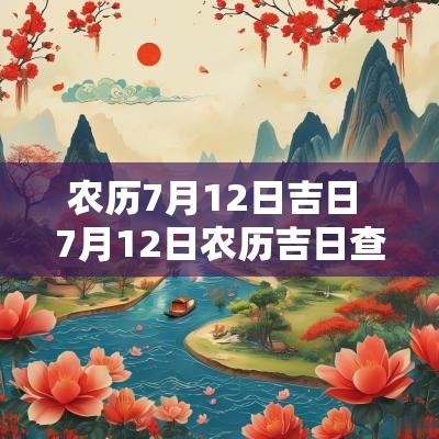 农历7月12日吉日 7月12日农历吉日查询