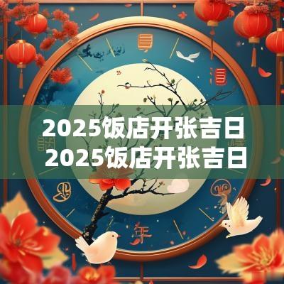 2025饭店开张吉日 2025饭店开张吉日查询