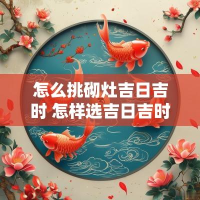 怎么挑砌灶吉日吉时 怎样选吉日吉时装修