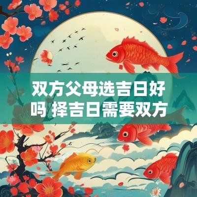 双方父母选吉日好吗 择吉日需要双方父母在吗