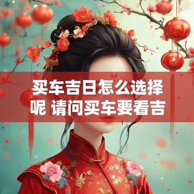 买车吉日怎么选择呢 请问买车要看吉日吗