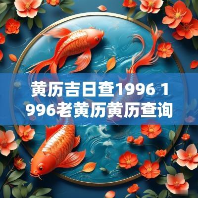 黄历吉日查1996 1996老黄历黄历查询