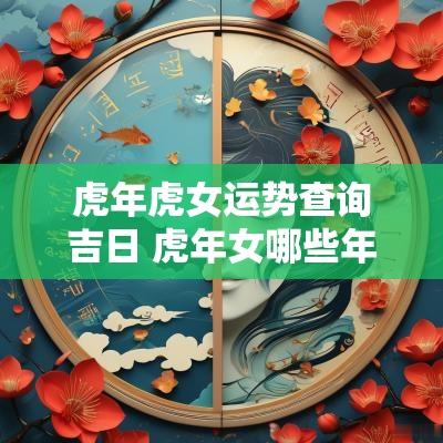 蛇年虎女运势查询吉日 蛇年女哪些年财运较好