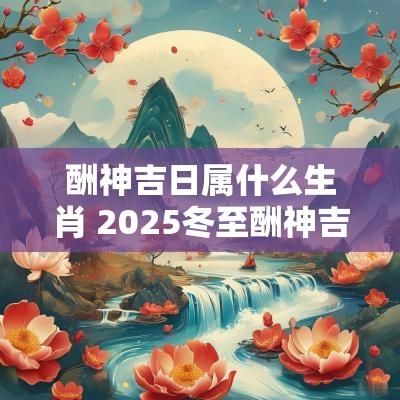 酬神吉日属什么生肖 2025冬至酬神吉日
