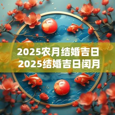 2025农月结婚吉日 2025结婚吉日闰月