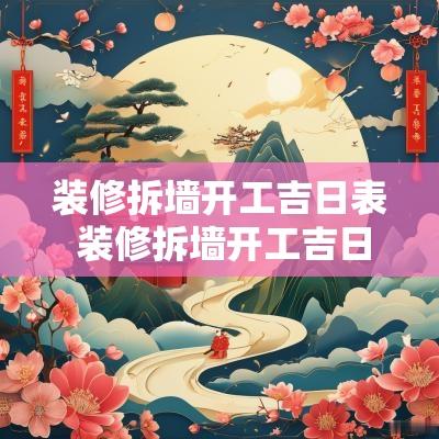 装修拆墙开工吉日表 装修拆墙开工吉日表图