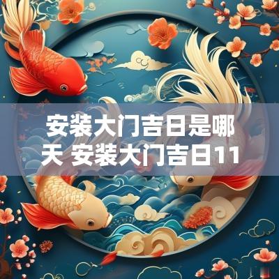 安装大门吉日是哪天 安装大门吉日11月