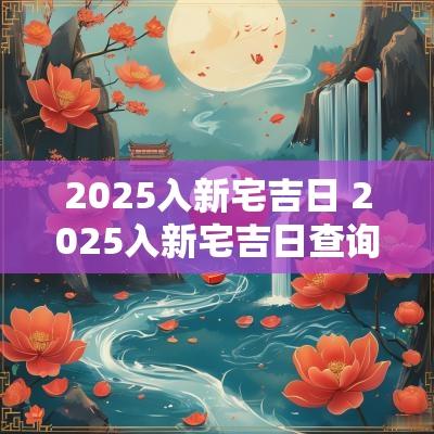 2025入新宅吉日 2025入新宅吉日查询