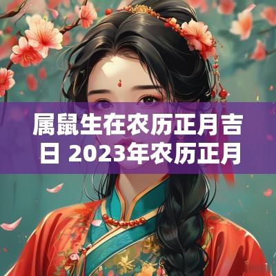 属鼠生在农历正月吉日 2025年农历正月属鼠的投资吉日