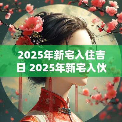 2025年新宅入住吉日 2025年新宅入伙吉日