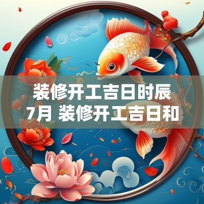 装修开工吉日时辰7月 装修开工吉日和时辰12月份