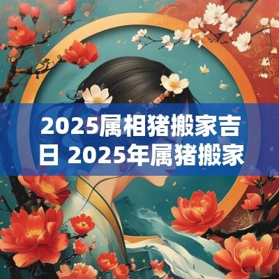 2025属相猪搬家吉日 2025年属猪搬家最佳吉日