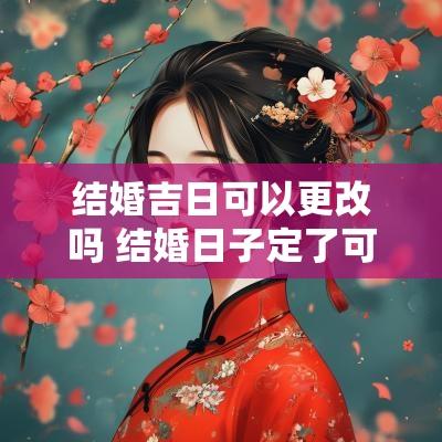 结婚吉日可以更改吗 结婚日子定了可以更改嘛