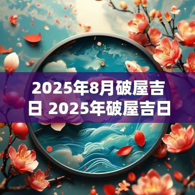2025年8月破屋吉日 2025年破屋吉日查询