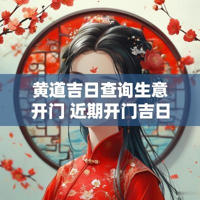 黄道吉日查询生意开门 近期开门吉日