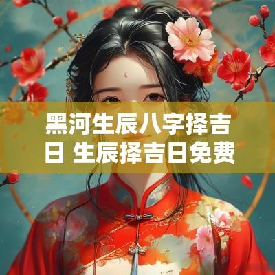 黑河生辰八字择吉日 生辰择吉日免费