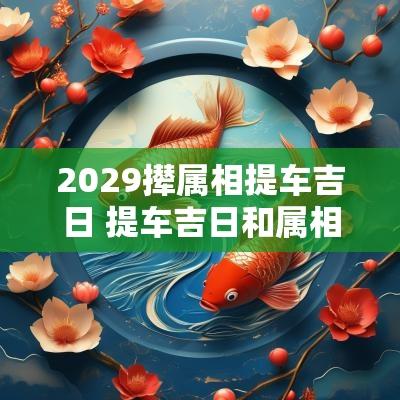 2029撵属相提车吉日 提车吉日和属相有关吗