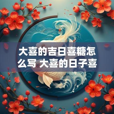 大喜的吉日喜糖怎么写 大喜的日子喜糖硬糖