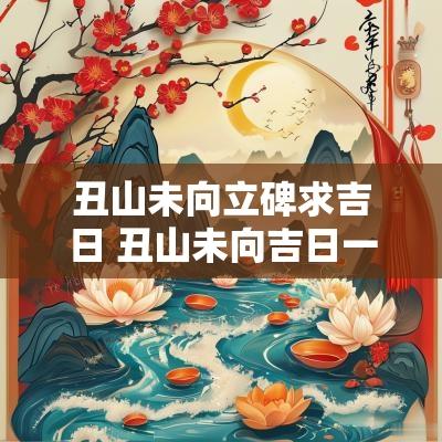 丑山未向立碑求吉日 丑山未向吉日一览表