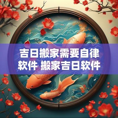 吉日搬家需要自律软件 搬家吉日软件