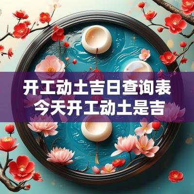 开工动土吉日查询表 今天开工动土是吉日吗