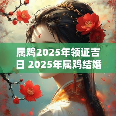 属鸡2025年领证吉日 2025年属鸡结婚吉日查询