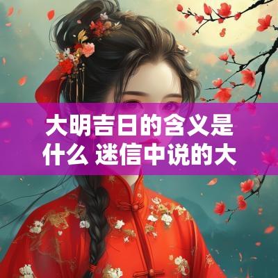 大明吉日的含义是什么 迷信中说的大明吉日怎样解释